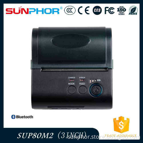 Small Battery Powered Mobile 3'' Bluetooth Printer